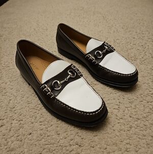 G H Bass Lincoln Bit Easy Weejun | Brown And White